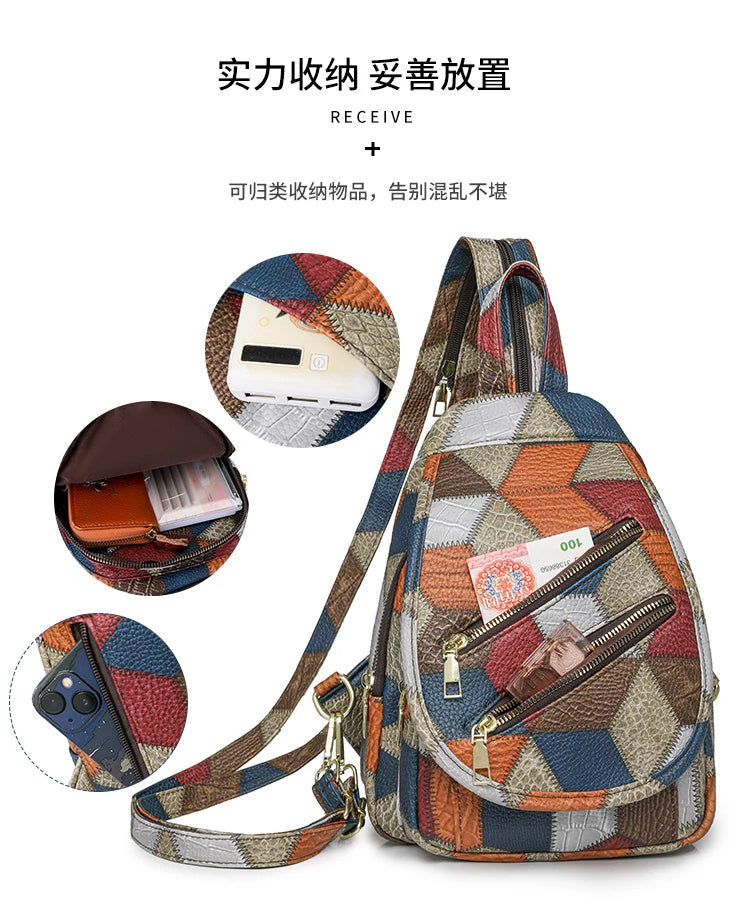 Fashion Women's Backpack Large Capacity Shoulder Bag Waterproof Chest Bag Multi Functional Crossbody Bag High Quality Handbags