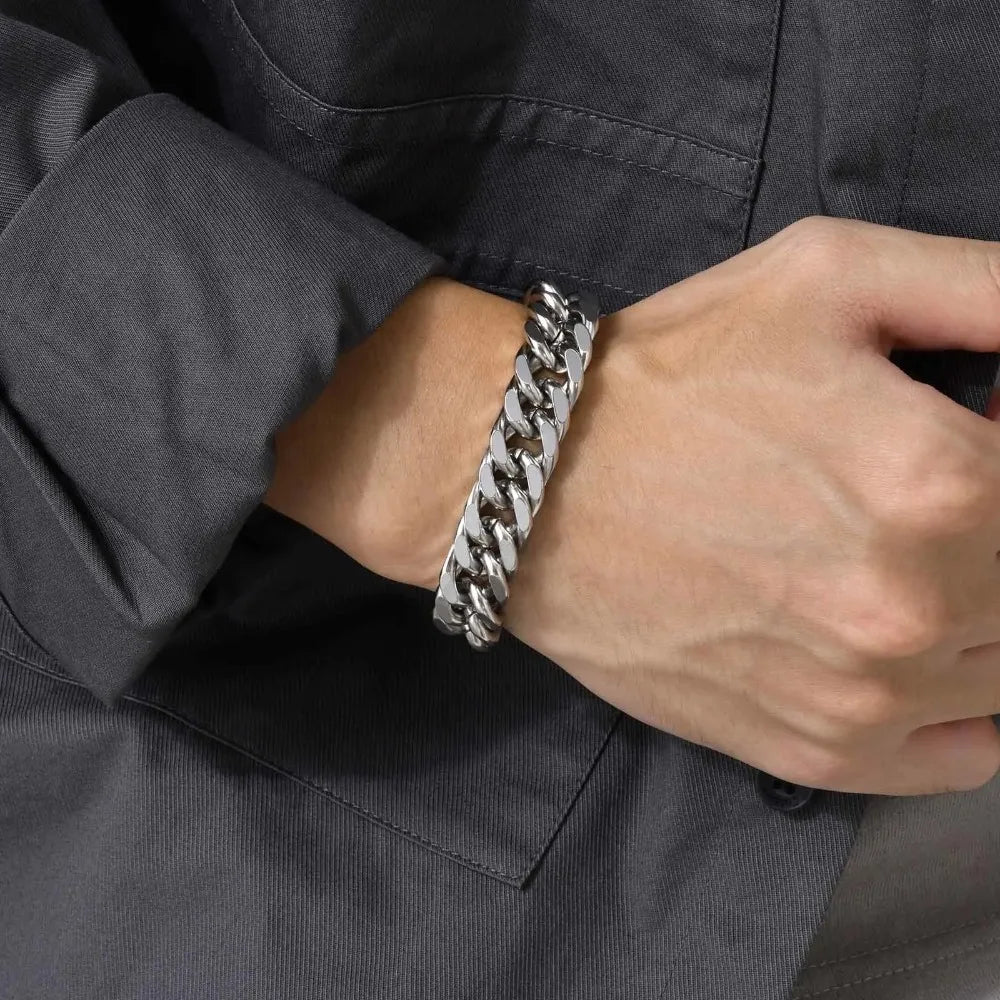 Men’s Stainless Steel Chain Bracelet – Classic Linked Design