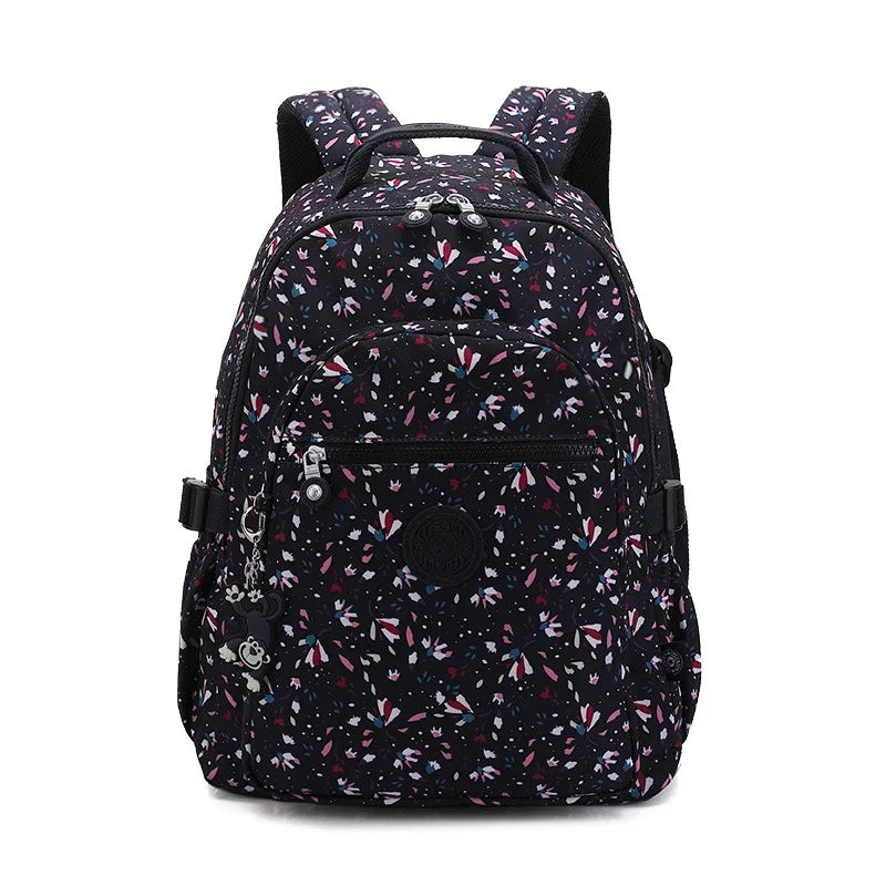 2024 High Quality Flower Fashion Casual Waterproof A4 Women Men School Backpack 15.6'' 14'' Laptop Lightweight Travel Bag M1983