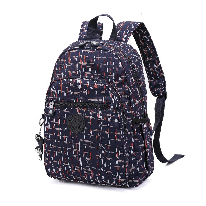TEGAOTE High Quality Nylon Flower Pattern Fashion Casual A4 Girl Boy Women Men Schoolbag Backpack Lightweight Travel Bag M1318