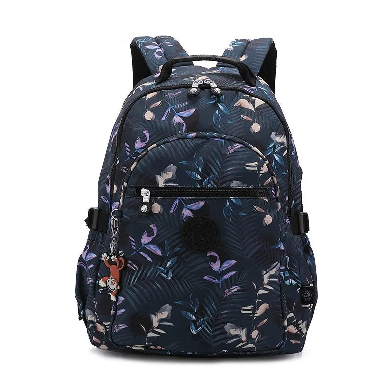 2024 High Quality Flower Fashion Casual Waterproof A4 Women Men School Backpack 15.6'' 14'' Laptop Lightweight Travel Bag M1983