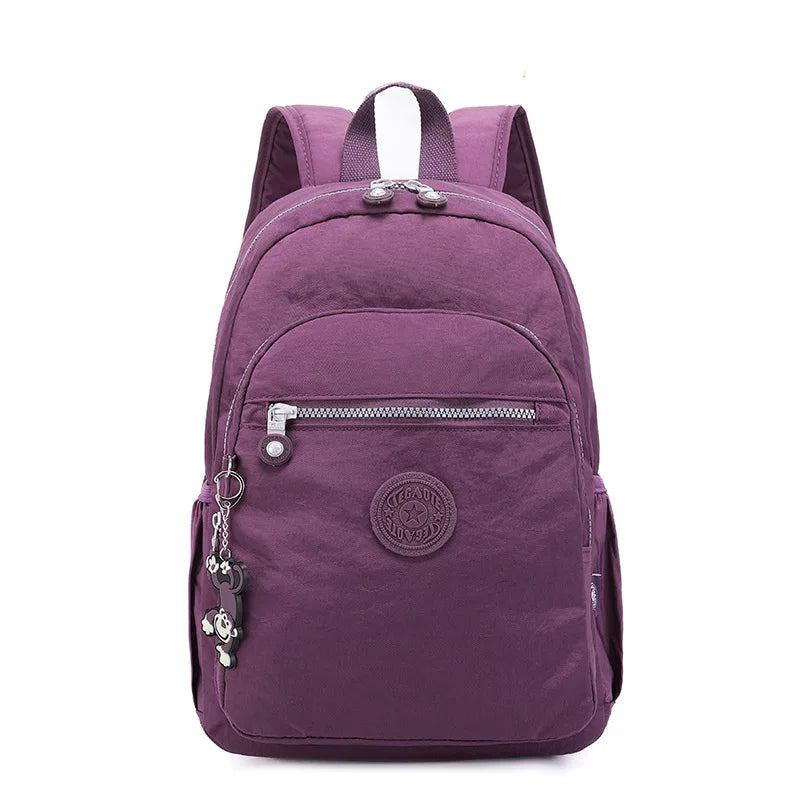TEGAOTE High Quality Nylon Flower Pattern Fashion Casual A4 Girl Boy Women Men Schoolbag Backpack Lightweight Travel Bag M1318
