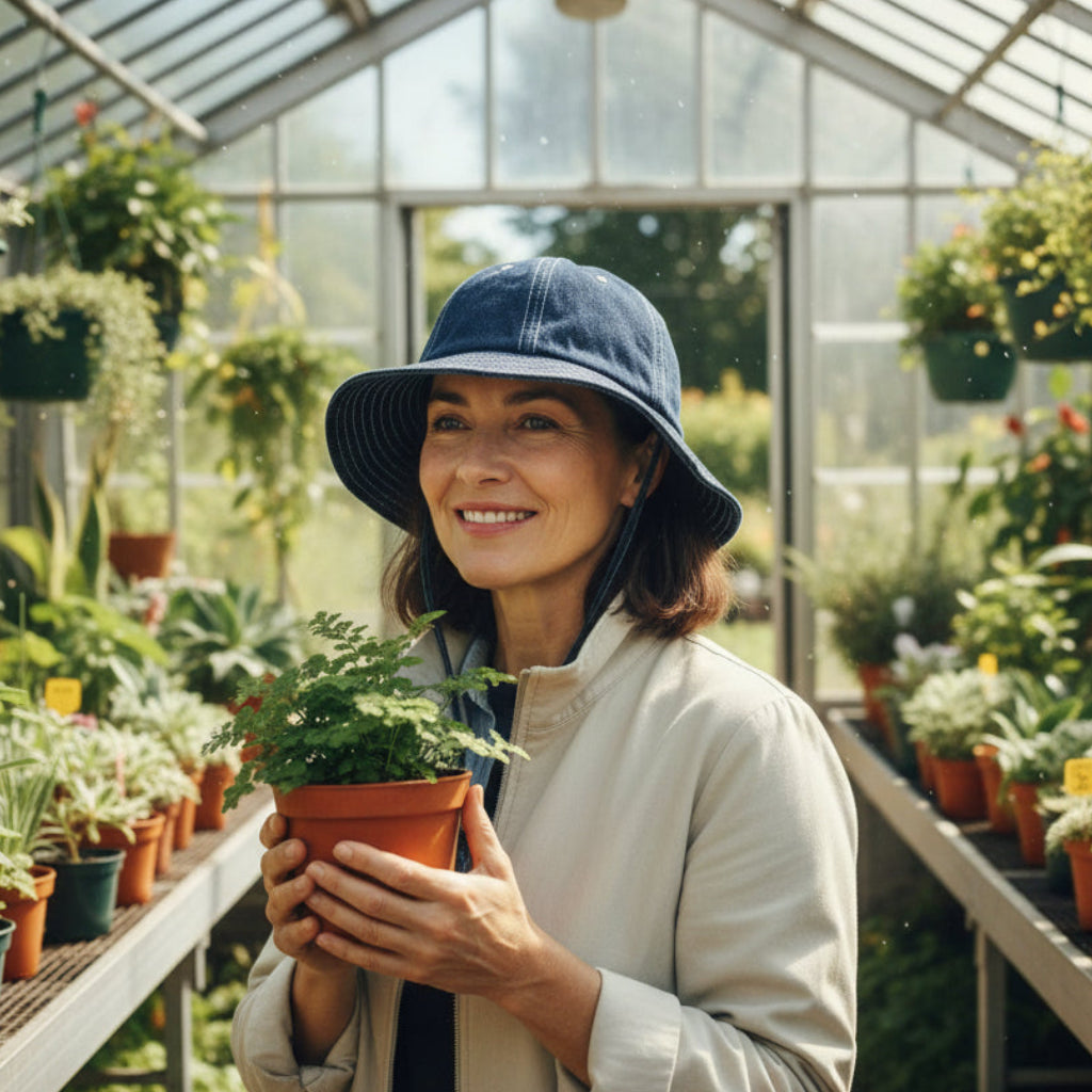 Classic Blue Denim Bucket Hat – Old-School Military Style Sun Hat