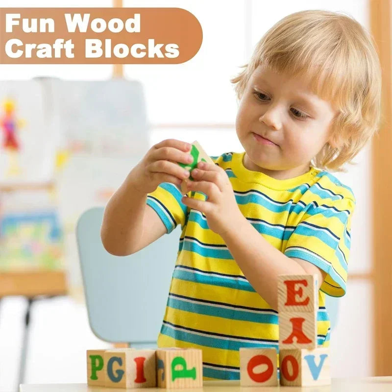 Unfinished Wood Blocks for Crafts, Wood Cubes for Crafts, Decorations
