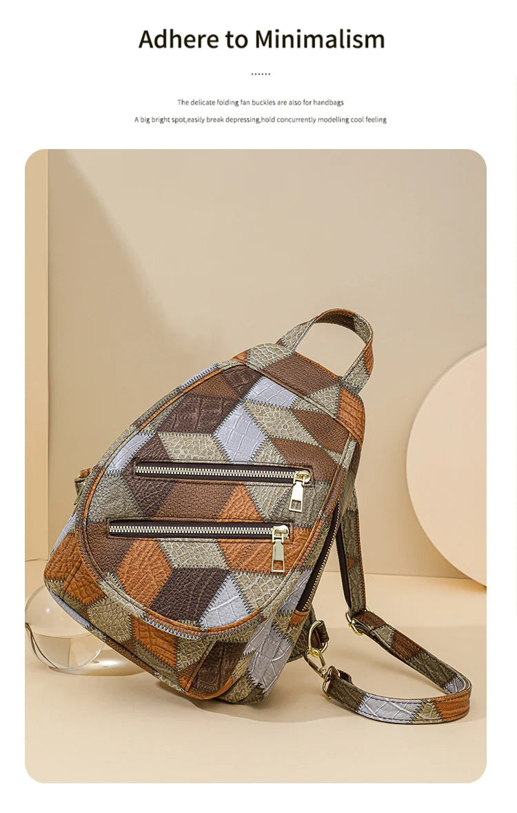Fashion Women's Backpack Large Capacity Shoulder Bag Waterproof Chest Bag Multi Functional Crossbody Bag High Quality Handbags