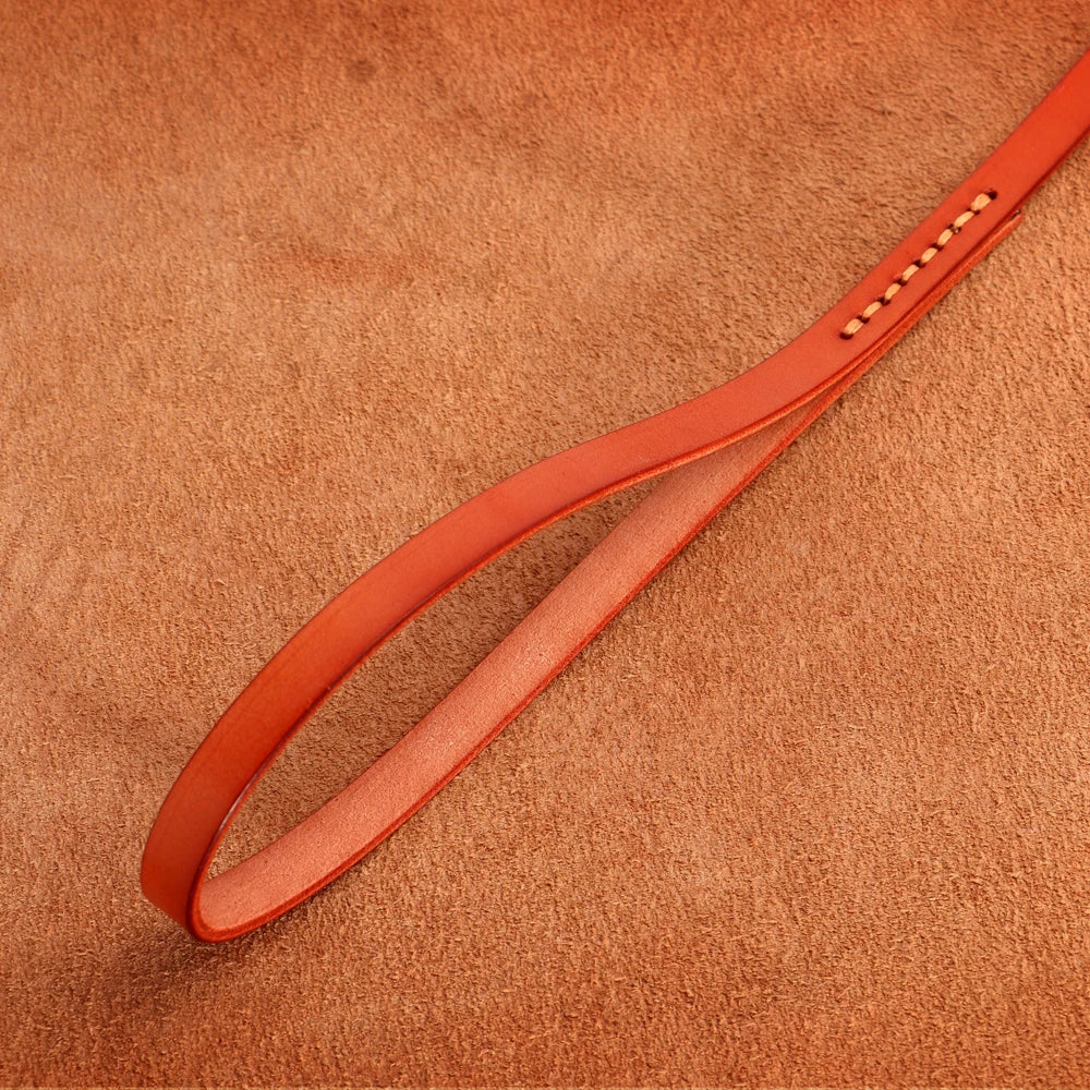 Genuine Leather Pet Collar plus Leash Set
