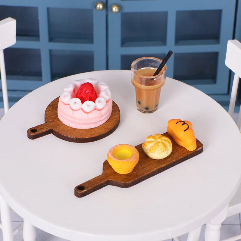 10/50/100pcs Mini Wooden Cutting Board Dollhouse Cutting Board Wood Chopping Charcuterie Paddle for Scene Setting