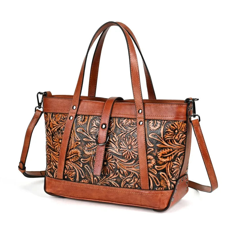 Nesitu Quality Vintage A4 Full Grain Genuine Leather Women Handbag Cowhide Shoulder Messenger Bag Purse Brown Coffee Black M3010