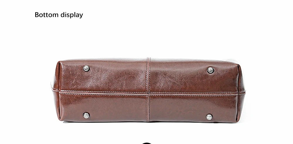 2025 New Coffee Women Handbag 100% Genuine Leather Ladies Shoulder Purse Ladies Black Tote Bag Large Capacity Shopper Bags Brown