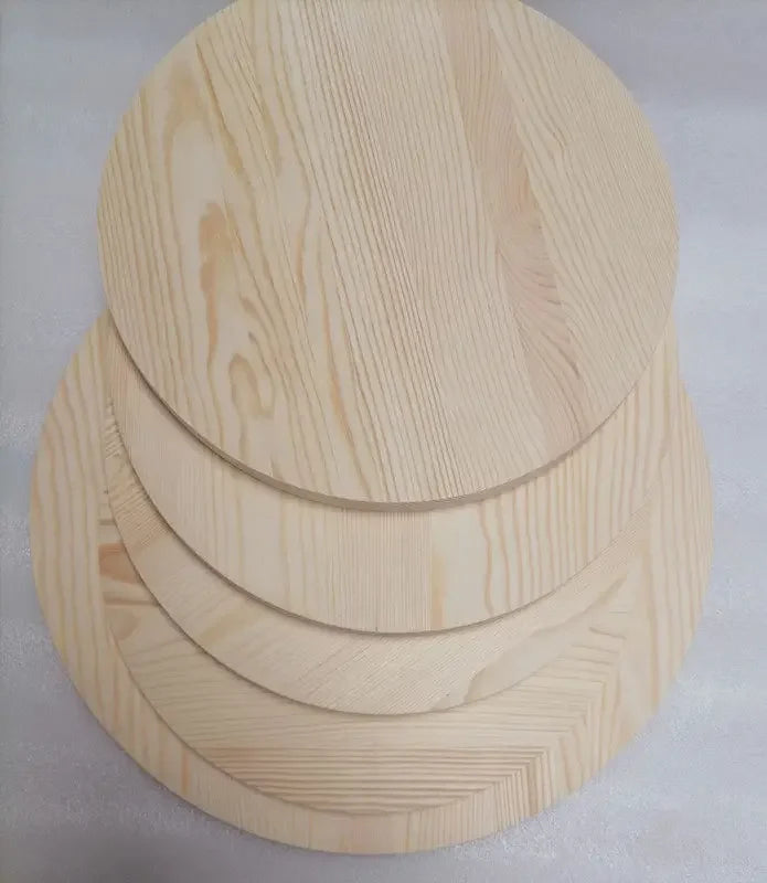 1/3Pcs Dia 50-500mm Unfinished Solid Wood Round Wooden Board DIY Material Handmade Round Wooden Carving Board Thick 0.5cm-2.5cm