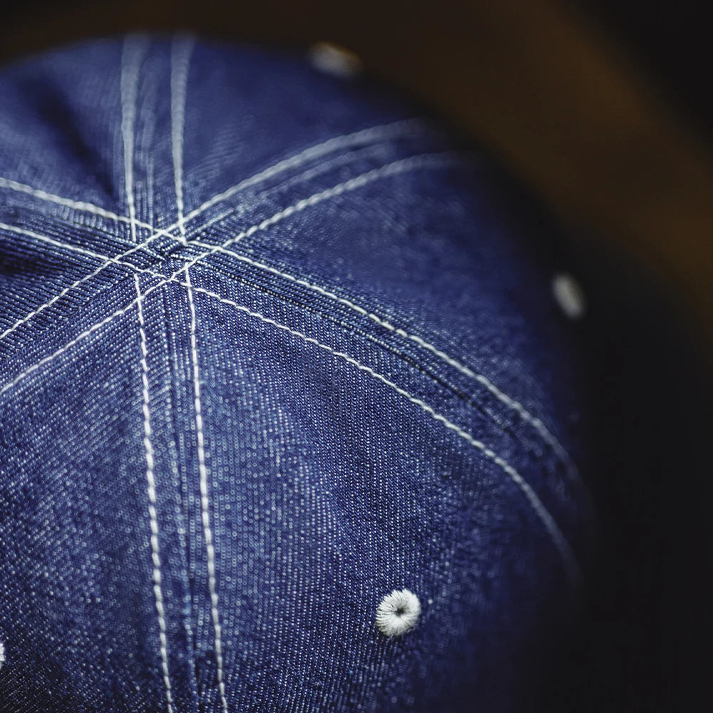 Classic Blue Denim Bucket Hat – Old-School Military Style Sun Hat