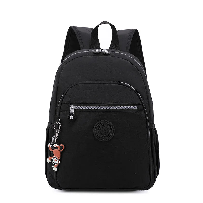 TEGAOTE High Quality Nylon Flower Pattern Fashion Casual A4 Girl Boy Women Men Schoolbag Backpack Lightweight Travel Bag M1318