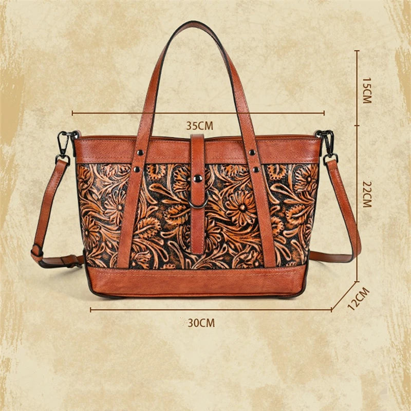 Nesitu Quality Vintage A4 Full Grain Genuine Leather Women Handbag Cowhide Shoulder Messenger Bag Purse Brown Coffee Black M3010