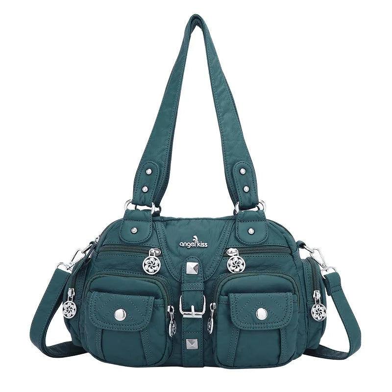 Angelkiss Women Handbags Satchel Top-handle Handbag PU Shoulder Bag Dumpling Pack Give Gifts Shoulder Bags Phone Money Pack