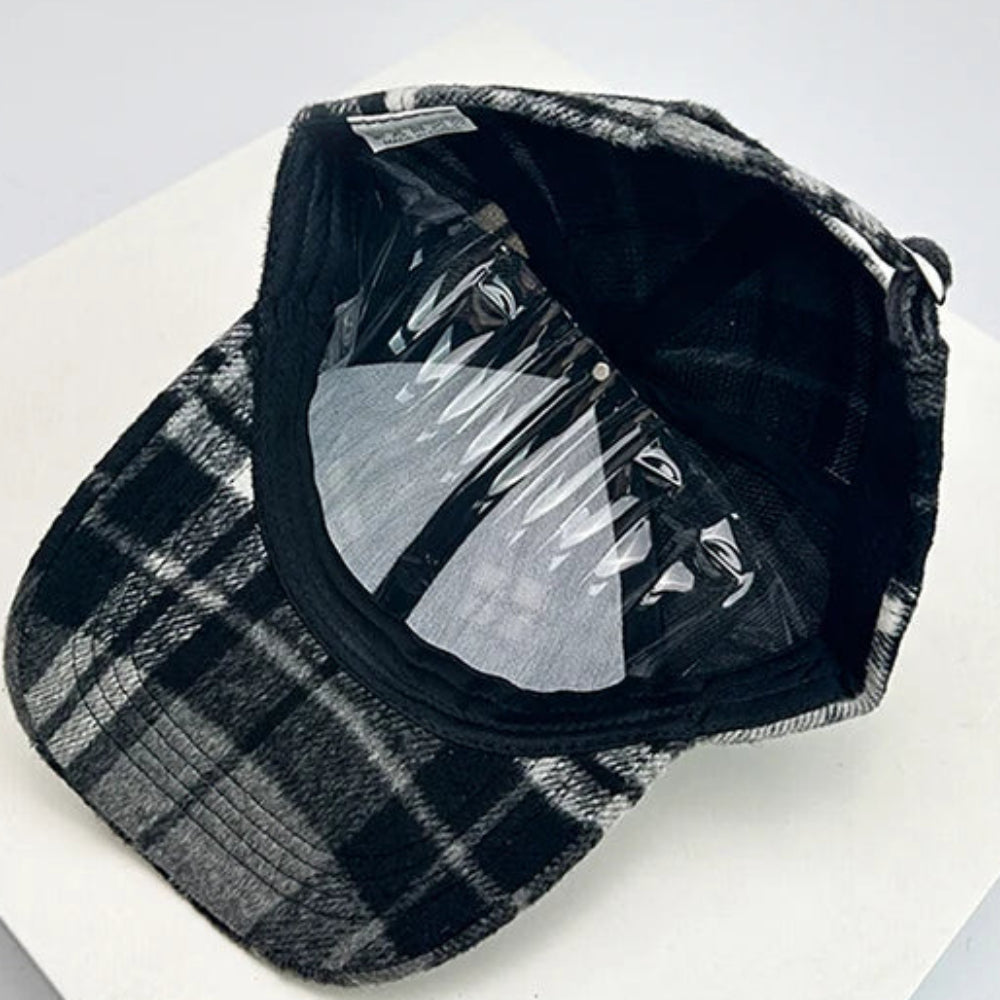 Country Classic Plaid  Baseball Hat,in Blue, Red, or Brown