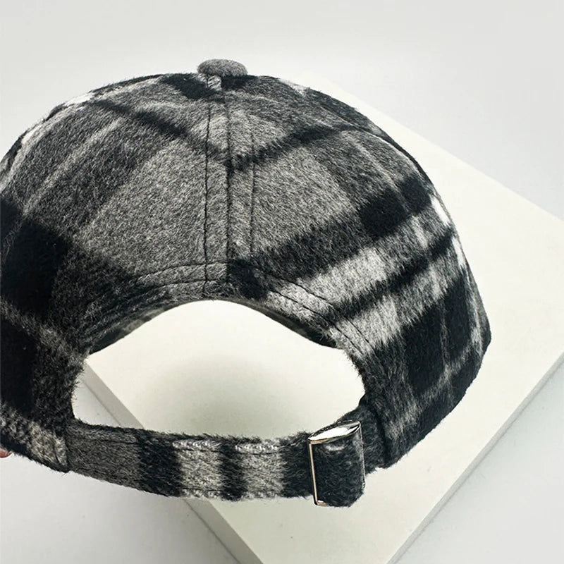 Country Classic Plaid  Baseball Hat,in Blue, Red, or Brown