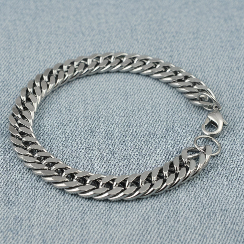Men’s Stainless Steel Chain Bracelet – Classic Linked Design