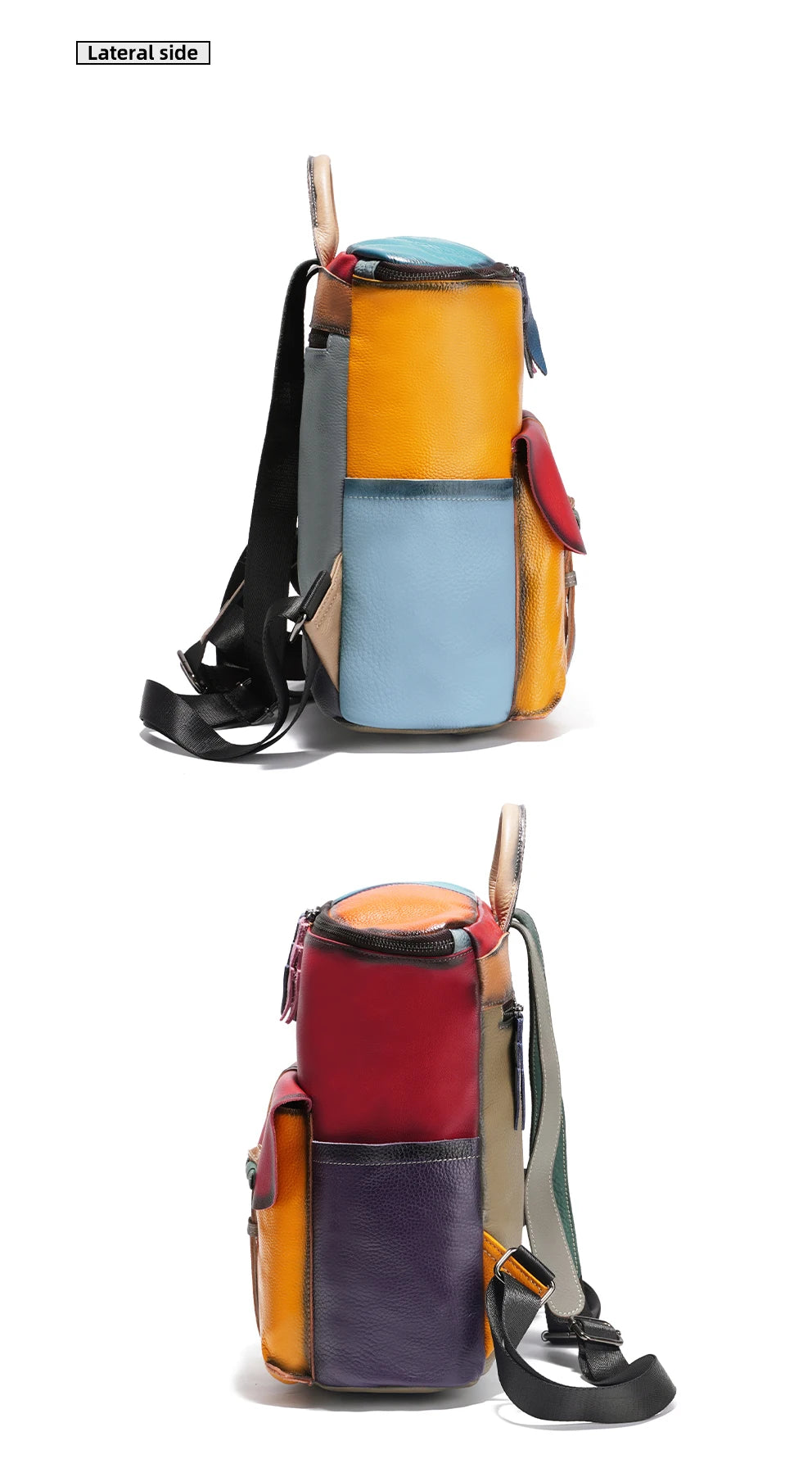 Zency Women's Soft Cow Leather Backpack Large Capacity Rucksack Knapsack New 2024 Fashion Designer Bookbags Back Pack PurseBolsa