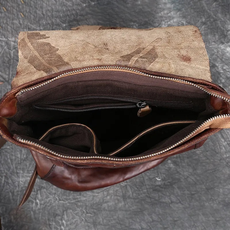 Nesitu Highend Vintage A4 Coffee Brown Black Full Grain Genuine Leather Women Backpack Cowhide Girl Female Travel Bag M8703