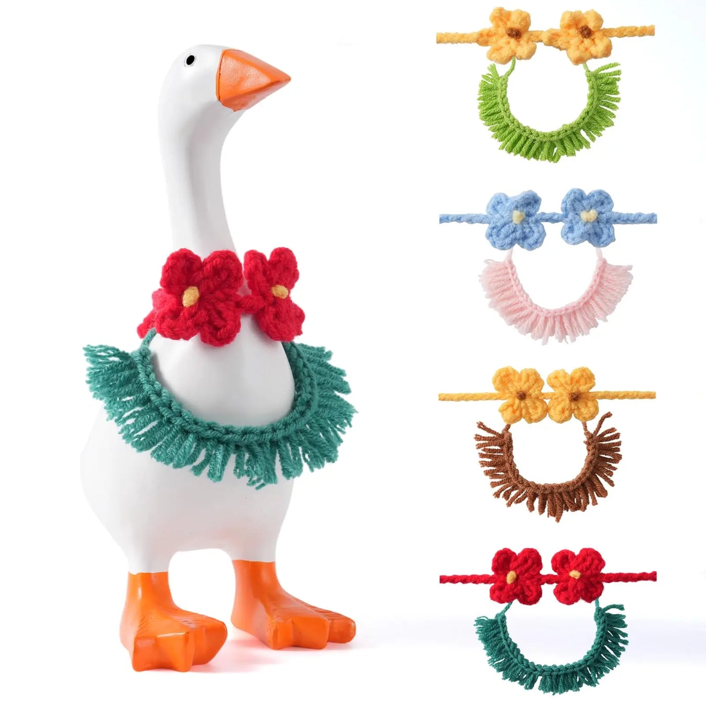 Desk Goose Clothes 7 Inches, Cute Mini Goose Summer Outfits Including Hat Dress and Bag Desk Goose Accessories