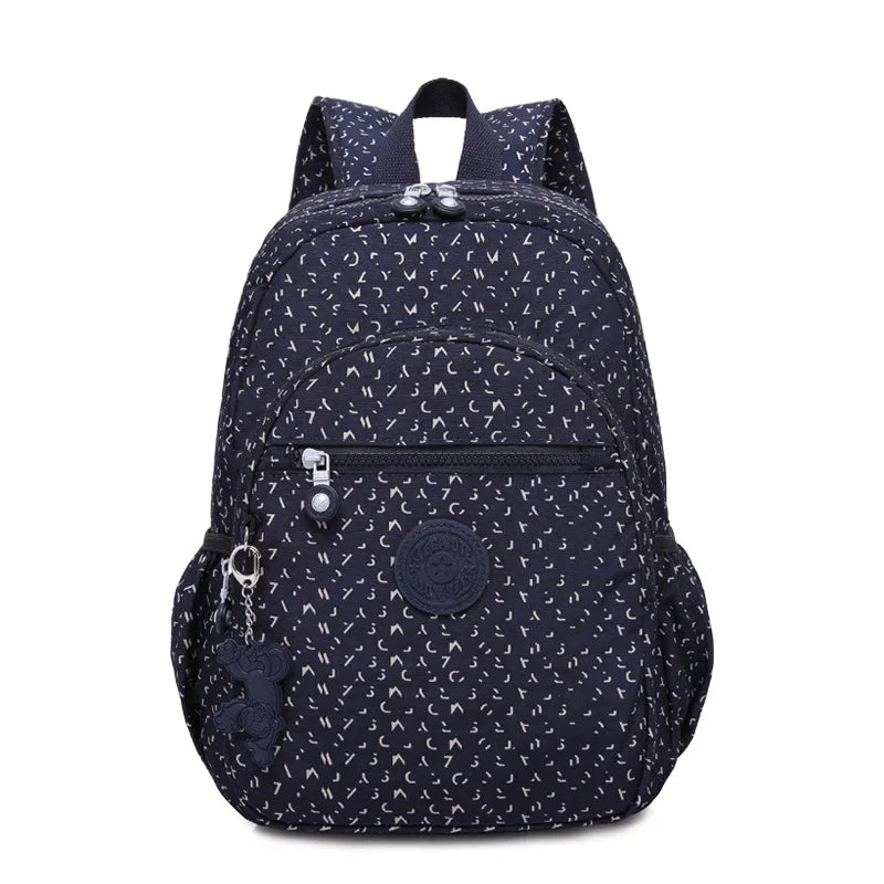 TEGAOTE High Quality Nylon Flower Pattern Fashion Casual A4 Girl Boy Women Men Schoolbag Backpack Lightweight Travel Bag M1318