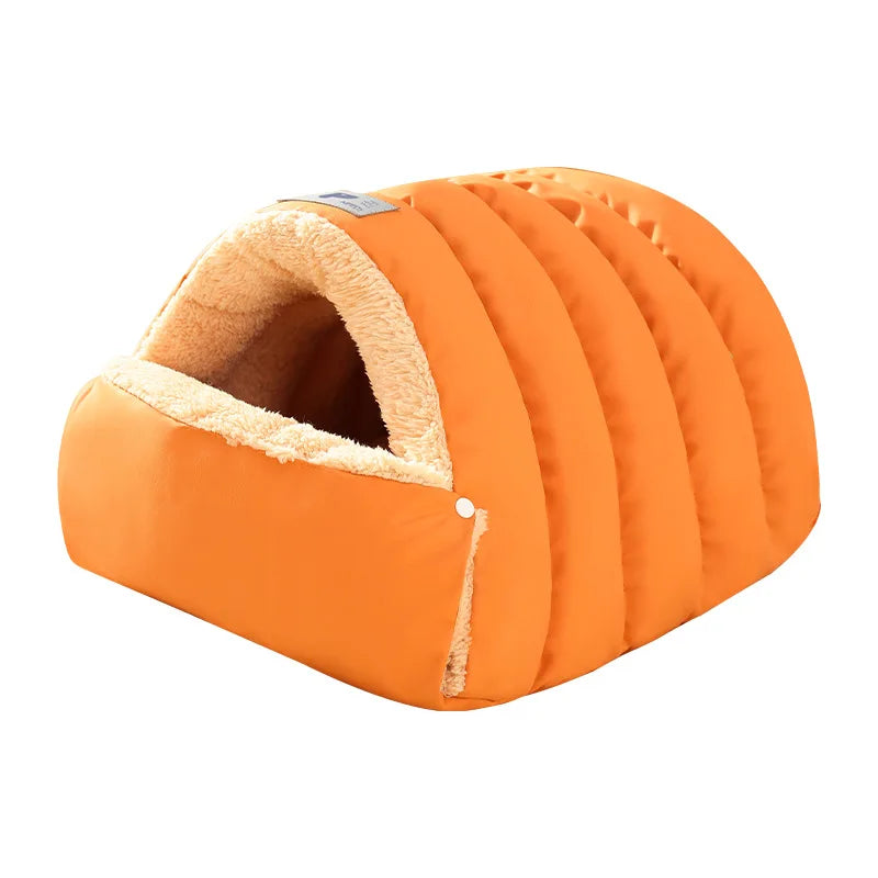 Winter Warm Country Cozy Enclosed Pet Nest Soft Bed for Cats and Dogs