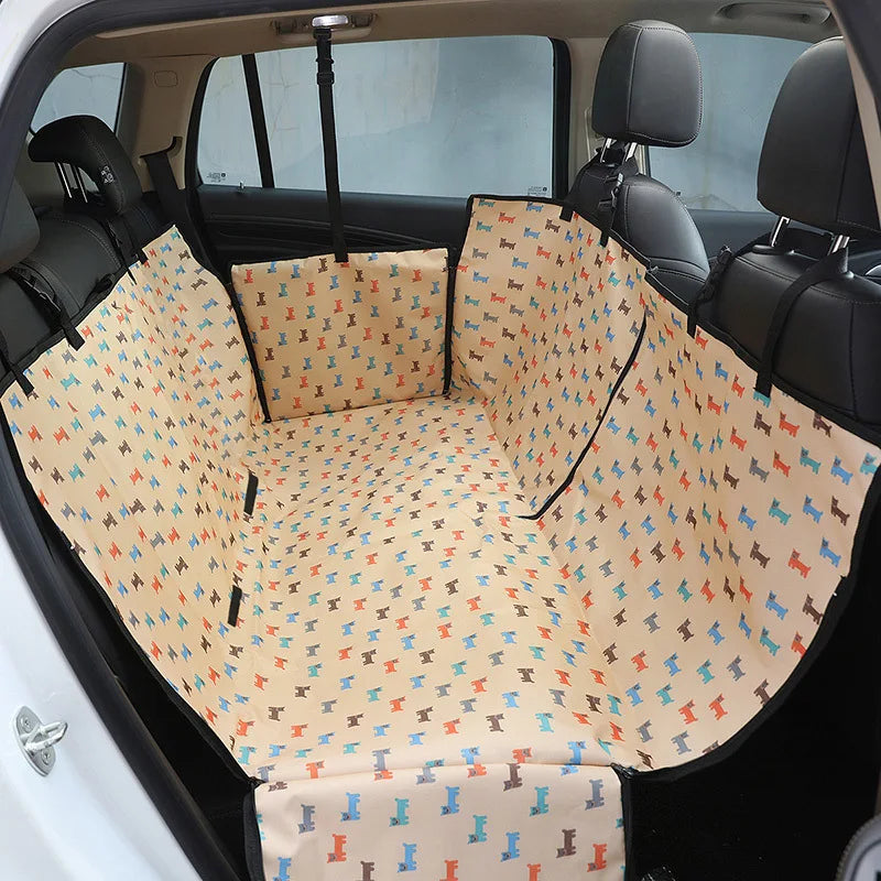 Dog Car Seat Cover Waterproof Pet Dog Carriers Travel Mat Hammock For Small Medium Large Dogs Car Rear Back Seat Safety Pad