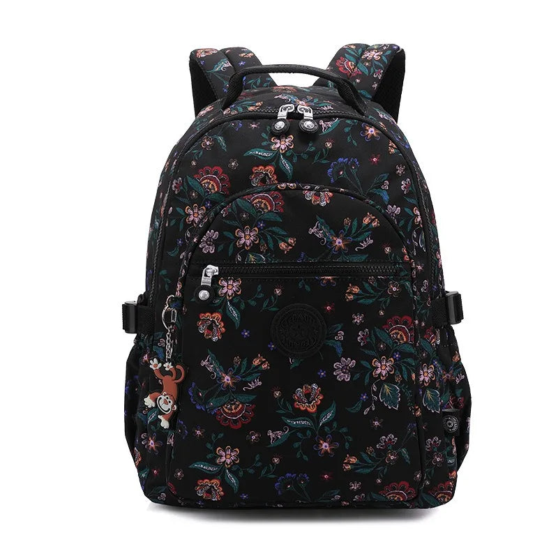 2024 High Quality Flower Fashion Casual Waterproof A4 Women Men School Backpack 15.6'' 14'' Laptop Lightweight Travel Bag M1983