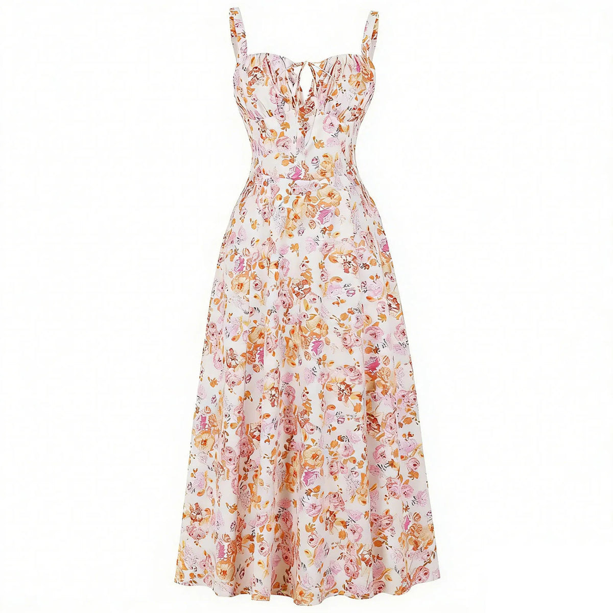 Juniors Size Women's Floral Cotton Blend A-Line Sundress – Breezy Country Style for Sunny Days