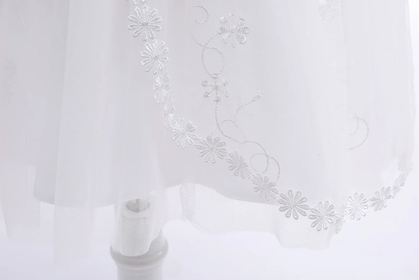 White Infant Short-sleeved Christening/Baptism Dress
