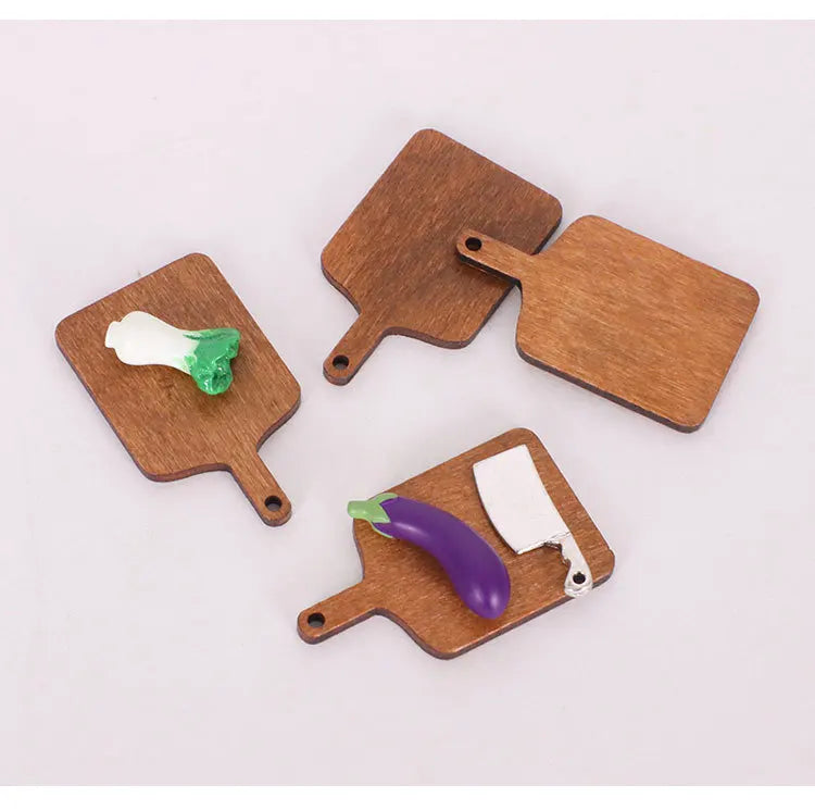 10/50/100pcs Mini Wooden Cutting Board Dollhouse Cutting Board Wood Chopping Charcuterie Paddle for Scene Setting