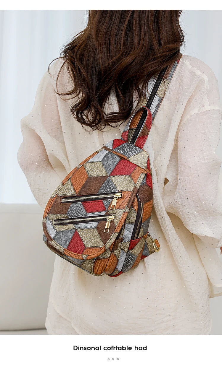Fashion Women's Backpack Large Capacity Shoulder Bag Waterproof Chest Bag Multi Functional Crossbody Bag High Quality Handbags