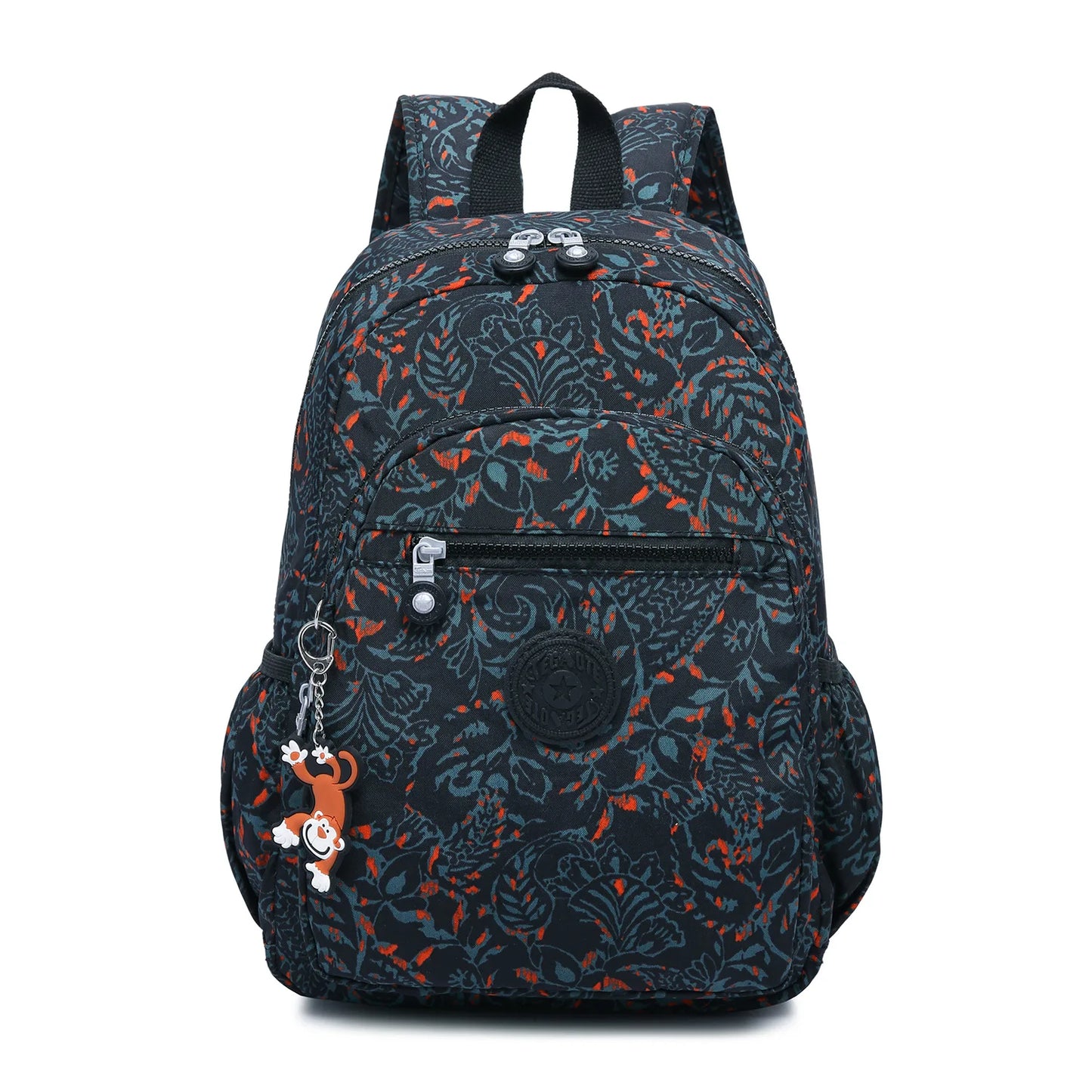 TEGAOTE High Quality Nylon Flower Pattern Fashion Casual A4 Girl Boy Women Men Schoolbag Backpack Lightweight Travel Bag M1318