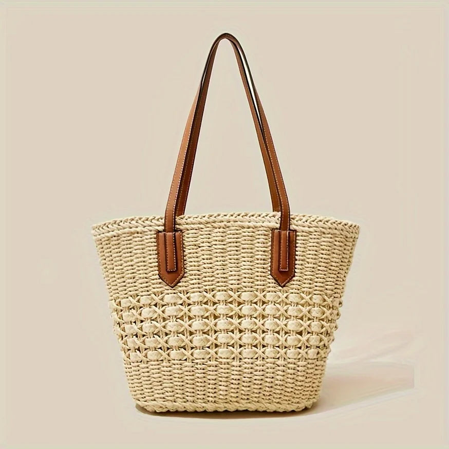 New Bohemia Women's Shoulder Bags Large Capacity Summer Basket Straw Bag For Women Travel Beach Bag