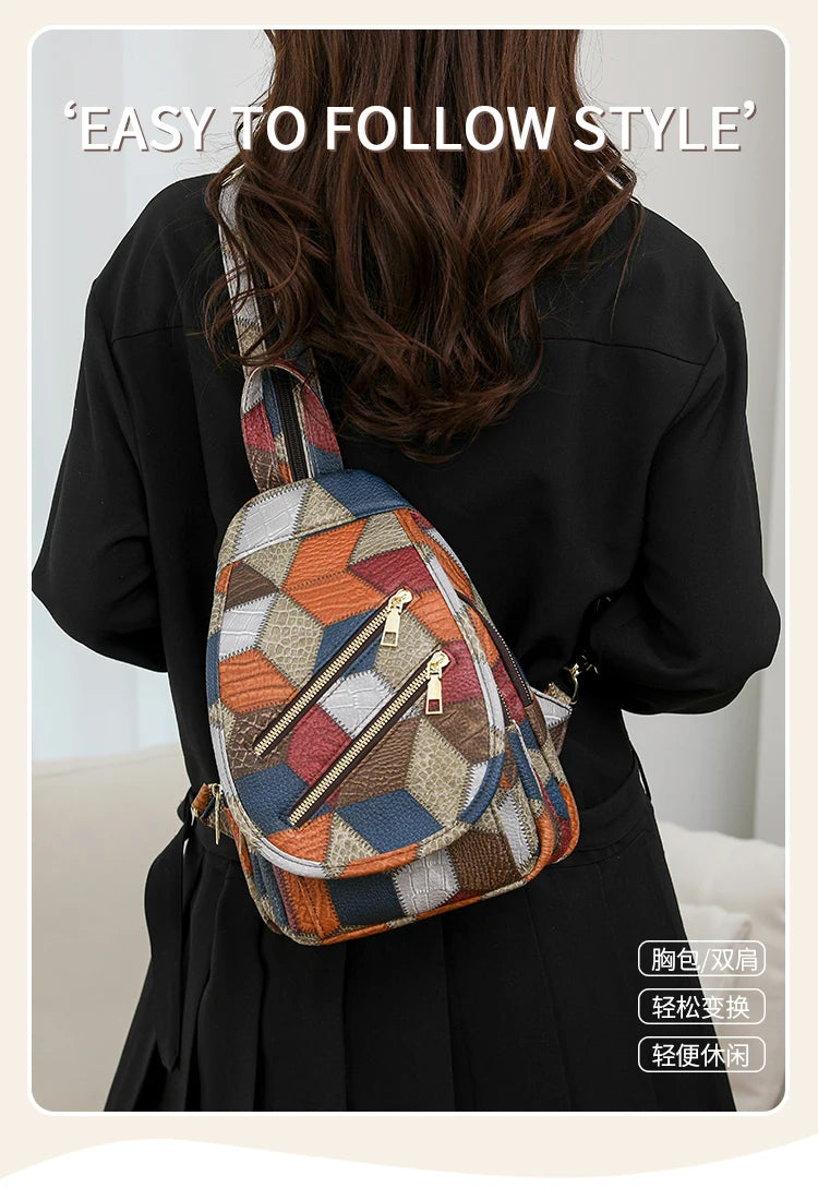 Fashion Women's Backpack Large Capacity Shoulder Bag Waterproof Chest Bag Multi Functional Crossbody Bag High Quality Handbags