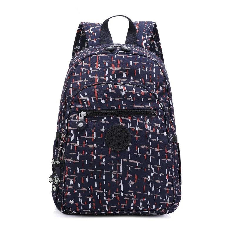 TEGAOTE High Quality Nylon Flower Pattern Fashion Casual A4 Girl Boy Women Men Schoolbag Backpack Lightweight Travel Bag M1318