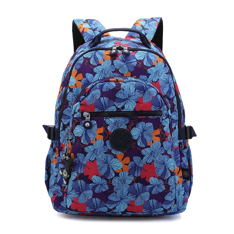2024 High Quality Flower Fashion Casual Waterproof A4 Women Men School Backpack 15.6'' 14'' Laptop Lightweight Travel Bag M1983