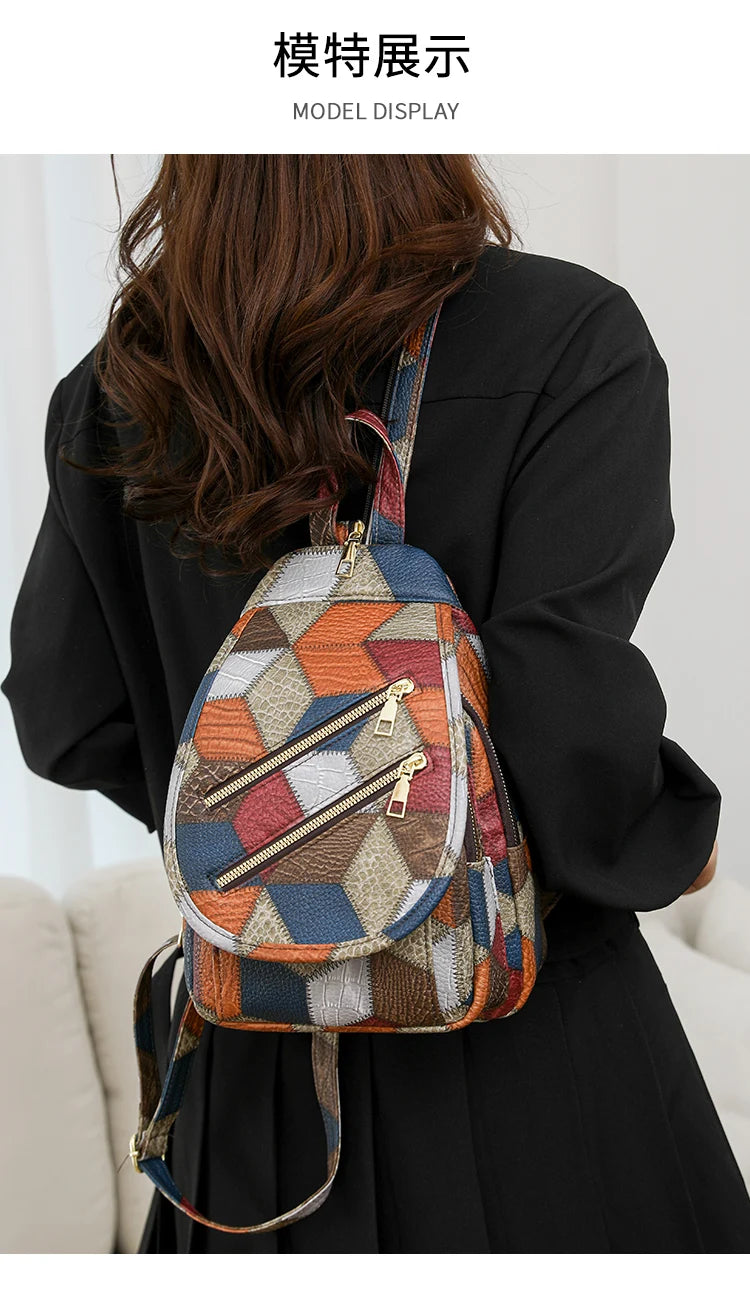 Fashion Women's Backpack Large Capacity Shoulder Bag Waterproof Chest Bag Multi Functional Crossbody Bag High Quality Handbags