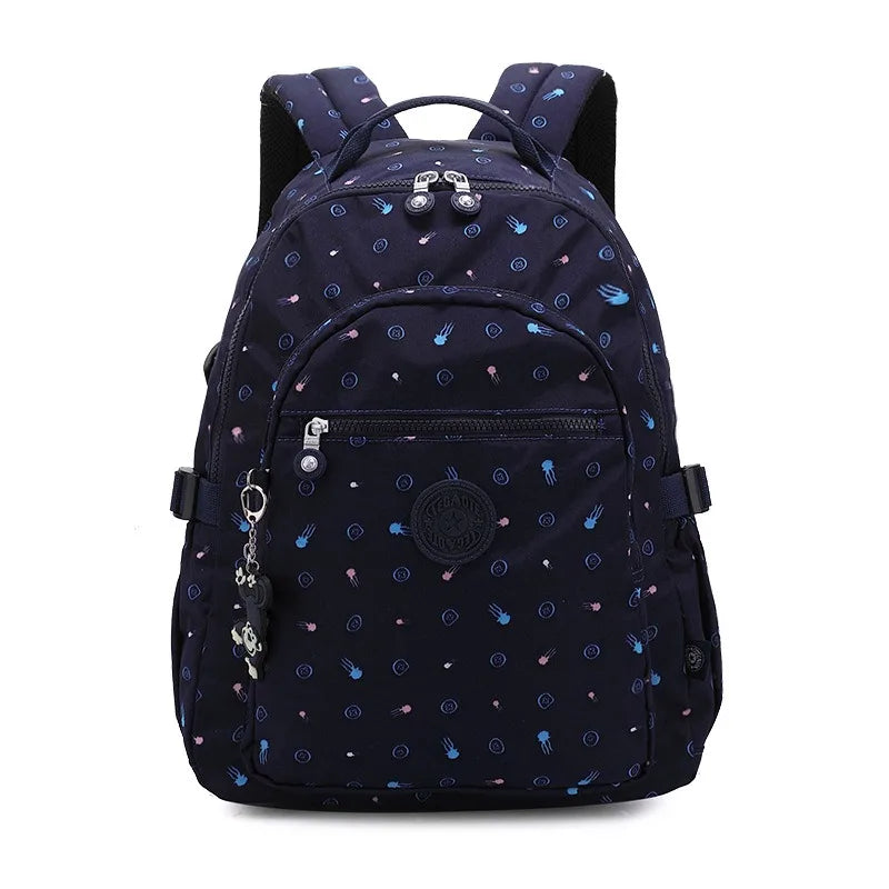 2024 High Quality Flower Fashion Casual Waterproof A4 Women Men School Backpack 15.6'' 14'' Laptop Lightweight Travel Bag M1983