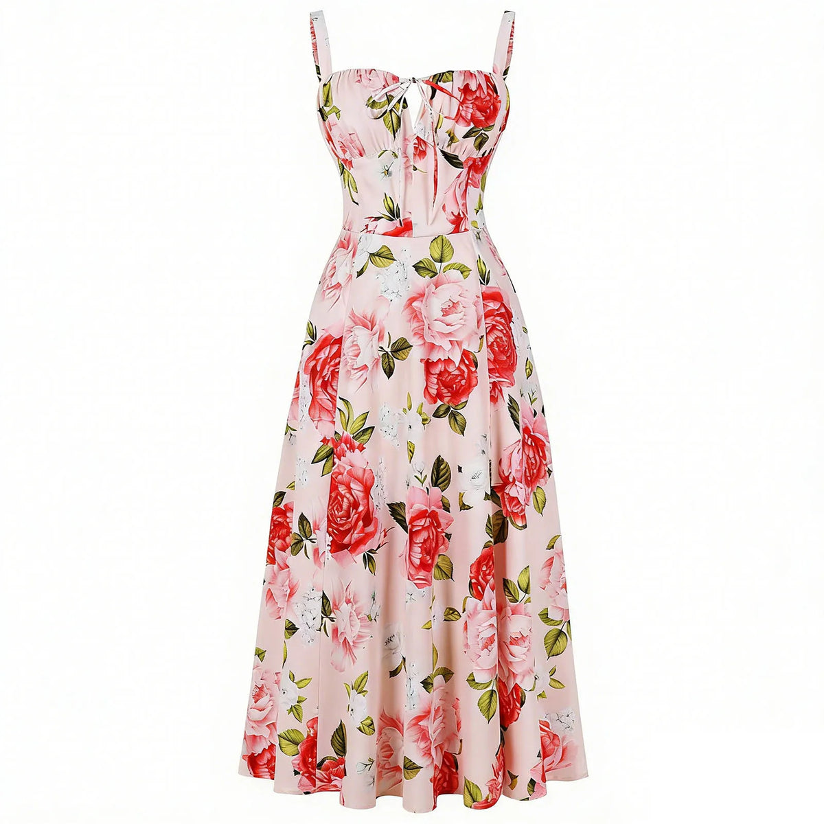 Juniors Size Women's Floral Cotton Blend A-Line Sundress – Breezy Country Style for Sunny Days