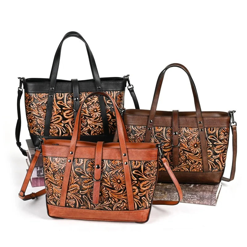 Nesitu Quality Vintage A4 Full Grain Genuine Leather Women Handbag Cowhide Shoulder Messenger Bag Purse Brown Coffee Black M3010