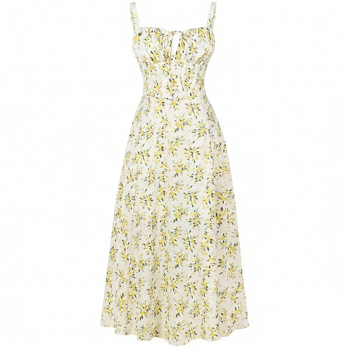 Juniors Size Women's Floral Cotton Blend A-Line Sundress – Breezy Country Style for Sunny Days