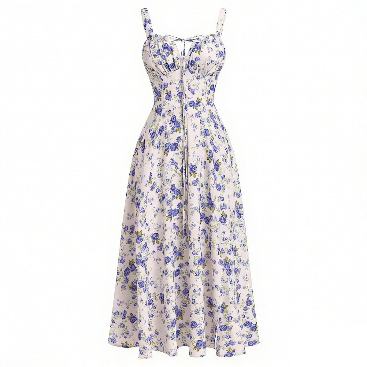 Juniors Size Women's Floral Cotton Blend A-Line Sundress – Breezy Country Style for Sunny Days