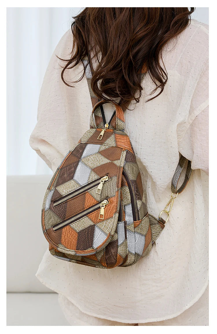 Fashion Women's Backpack Large Capacity Shoulder Bag Waterproof Chest Bag Multi Functional Crossbody Bag High Quality Handbags