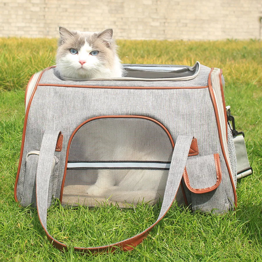 Foldable, Ventilated Cat, Small Pet Carrier Bag