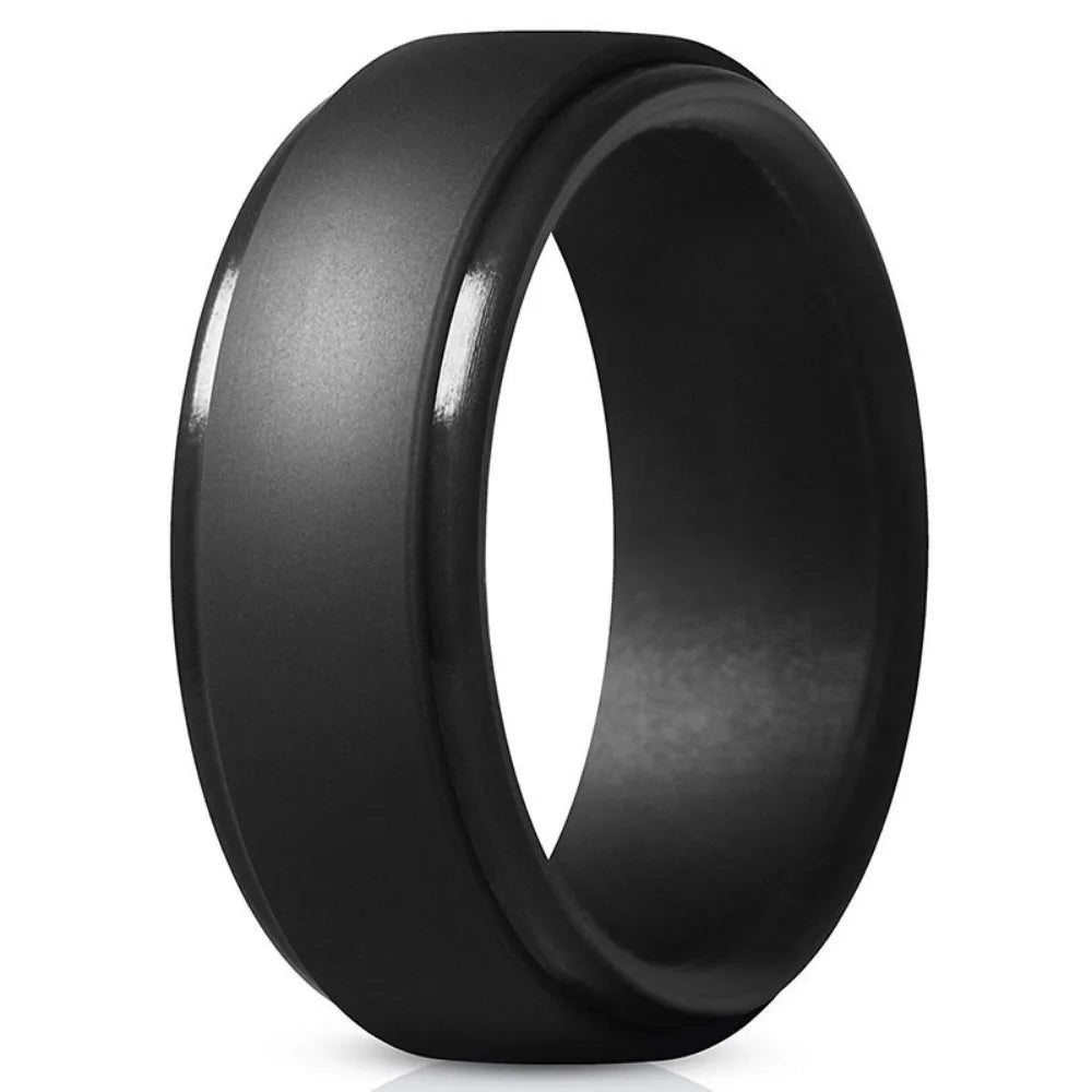 Black ring on a white background