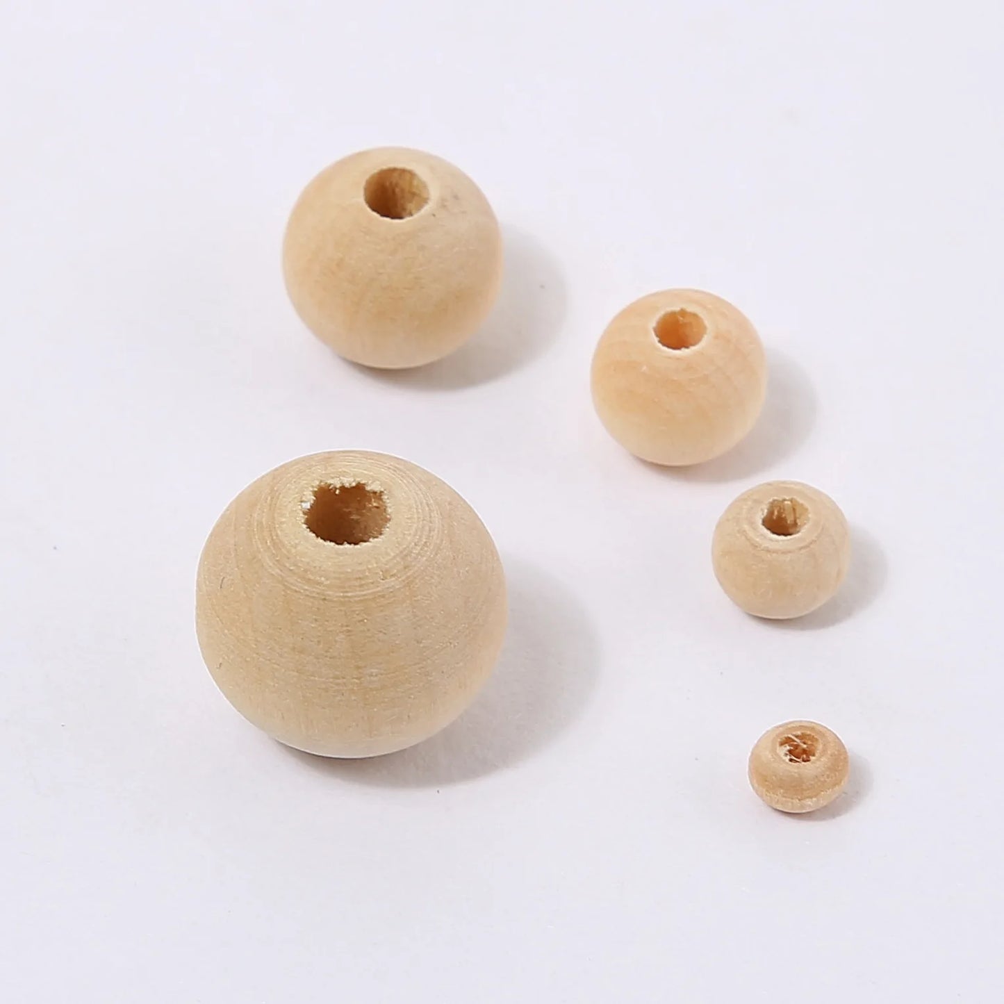 100pcs Wooden Beads for Crafts Unfinished Natural Wood Bead for Garland Macrame Jewelry Making DIY Farmhouse Decor