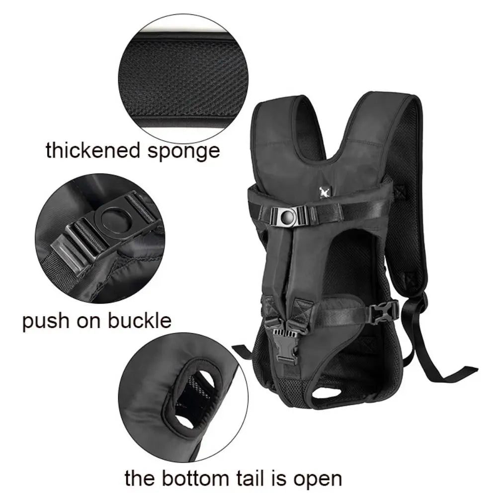 Adjustable Pet Front Backpacks Hands Free Breathable Portable Pet Bag Puppy Carring Bags Oxford Dog Outgoing Bag Outdoor