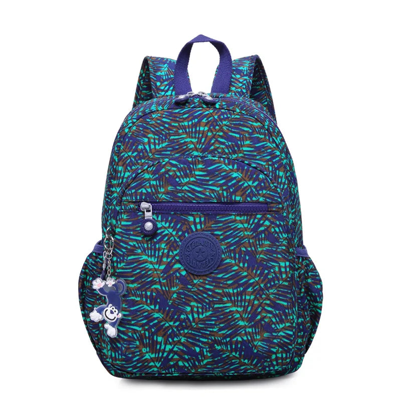 TEGAOTE High Quality Nylon Flower Pattern Fashion Casual A4 Girl Boy Women Men Schoolbag Backpack Lightweight Travel Bag M1318
