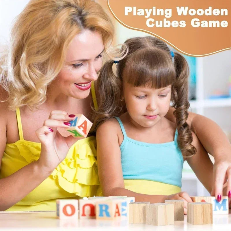 Unfinished Wood Blocks for Crafts, Wood Cubes for Crafts, Decorations
